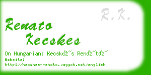 renato kecskes business card